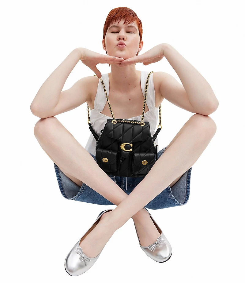 COACH Tabby Leather Pillow Quilt Backpack