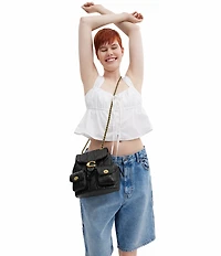 COACH Tabby Leather Pillow Quilt Backpack
