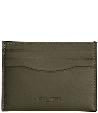 COACH Refined Calf Leather Flat Card Case