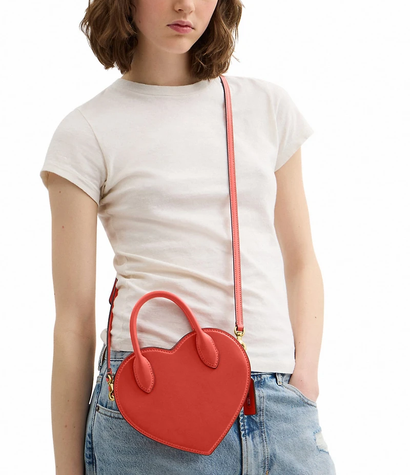COACH Regenerative Leather Heart Bag