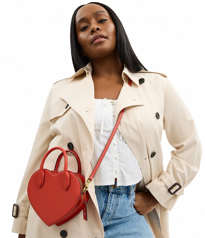 COACH Regenerative Leather Heart Bag