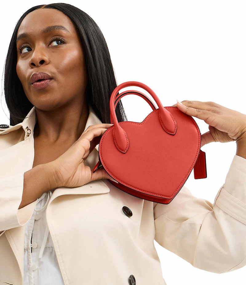 COACH Regenerative Leather Heart Bag