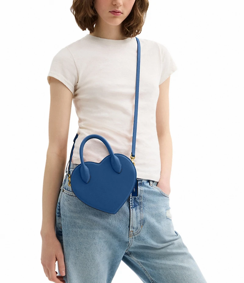 COACH Regenerative Leather Heart Bag