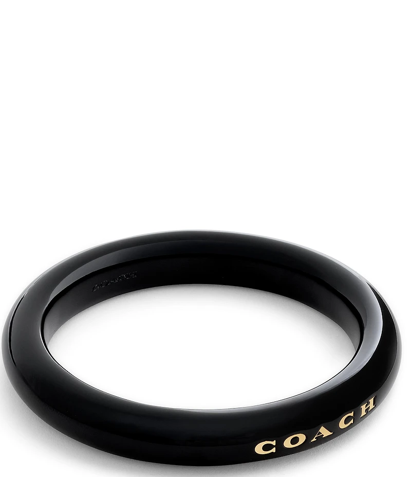 COACH Resin Signature Logo Bangle Bracelet
