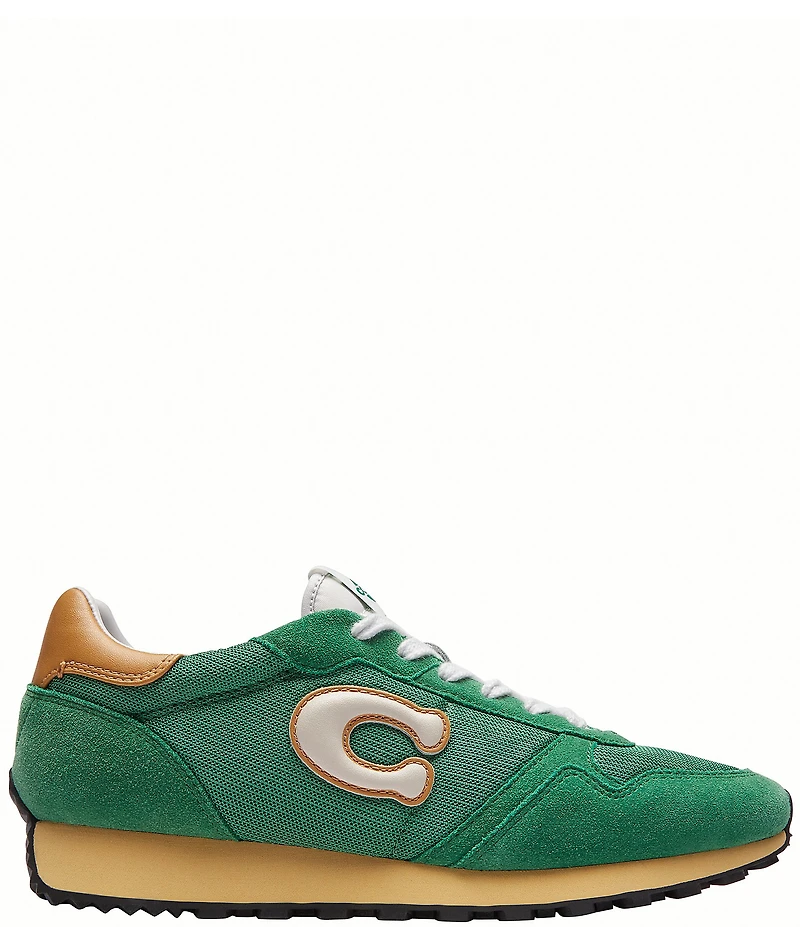COACH Women's Retro Essential Suede Logo Lace Up Sneakers
