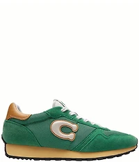 COACH Women's Retro Essential Suede Logo Lace Up Sneakers