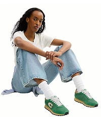 COACH Women's Retro Essential Suede Logo Lace Up Sneakers