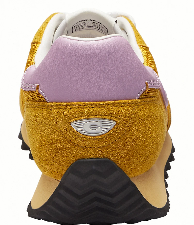 COACH Women's Retro Essential Suede Logo Lace Up Sneakers