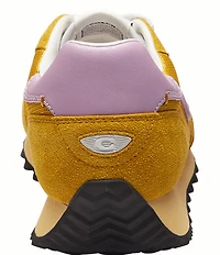 COACH Women's Retro Essential Suede Logo Lace Up Sneakers