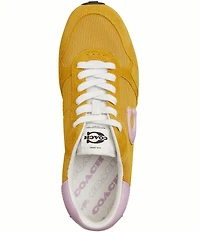 COACH Women's Retro Essential Suede Logo Lace Up Sneakers