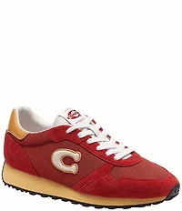 COACH Women's Retro Essential Suede Logo Lace Up Sneakers