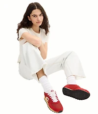 COACH Women's Retro Essential Suede Logo Lace Up Sneakers