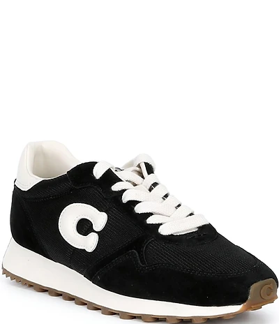 COACH Women's Retro Essential Suede Logo Lace Up Sneakers