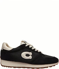 COACH Women's Retro Essential Suede Logo Lace Up Sneakers