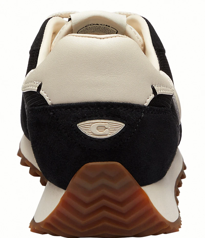 COACH Women's Retro Essential Suede Logo Lace Up Sneakers