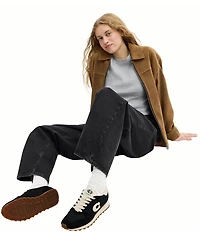 COACH Women's Retro Essential Suede Logo Lace Up Sneakers