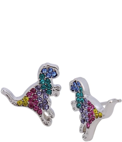 COACH Rexy Rainbow Crystal Novelty Stud Earrings