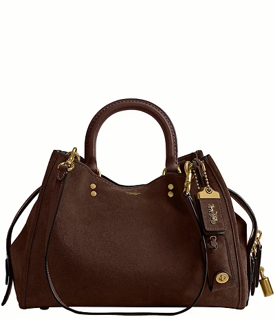 COACH Rogue 31 Suede Satchel Bag
