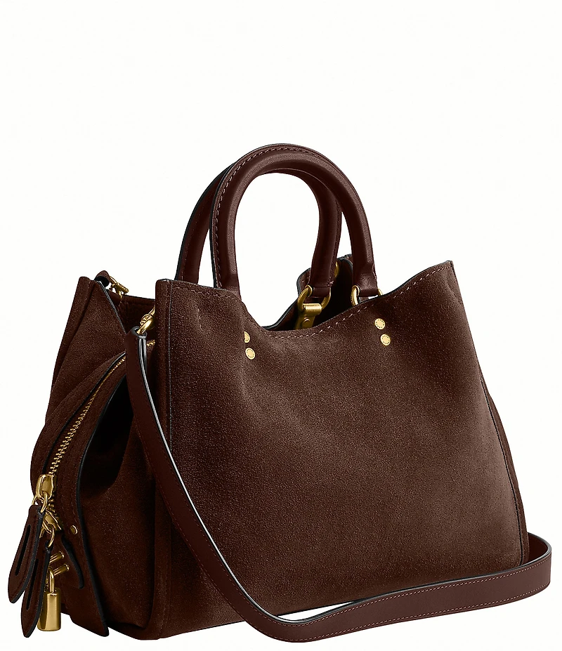 COACH Rogue 31 Suede Satchel Bag