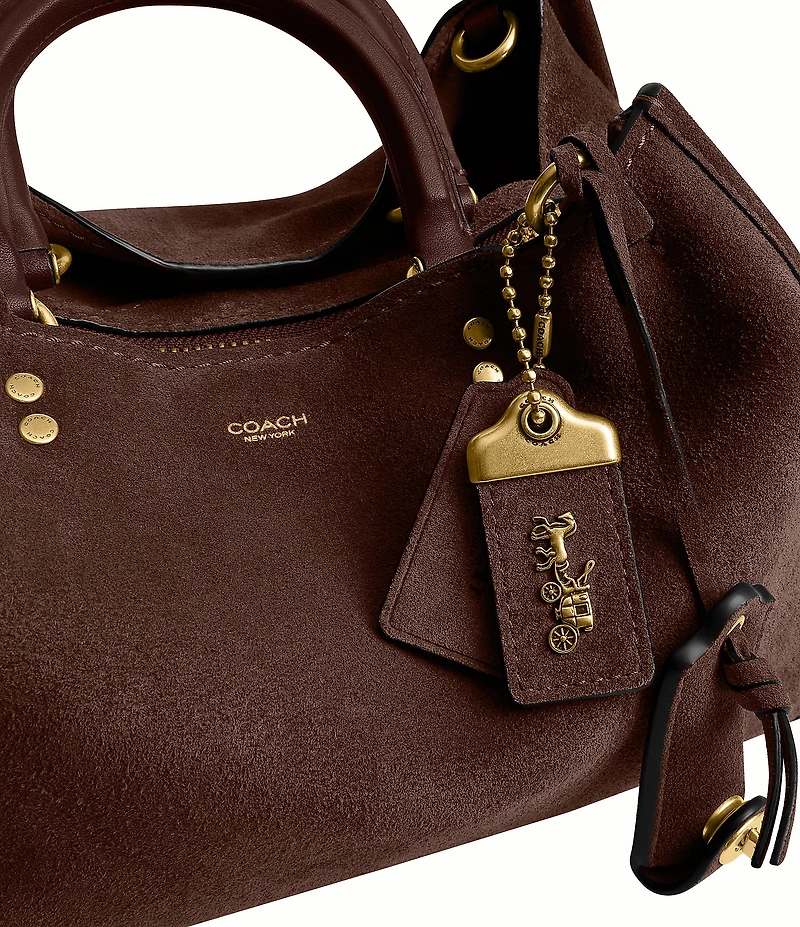 COACH Rogue 31 Suede Satchel Bag
