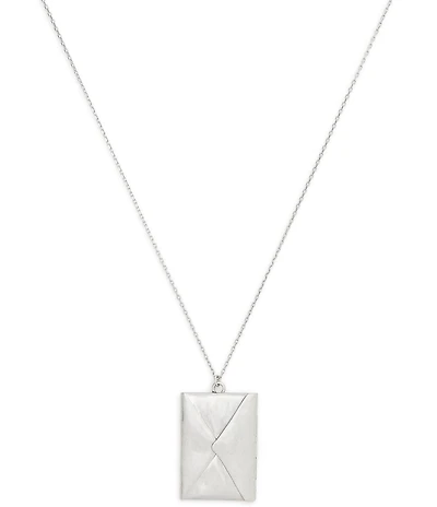 COACH Runway Envelope Long Pendant Necklace