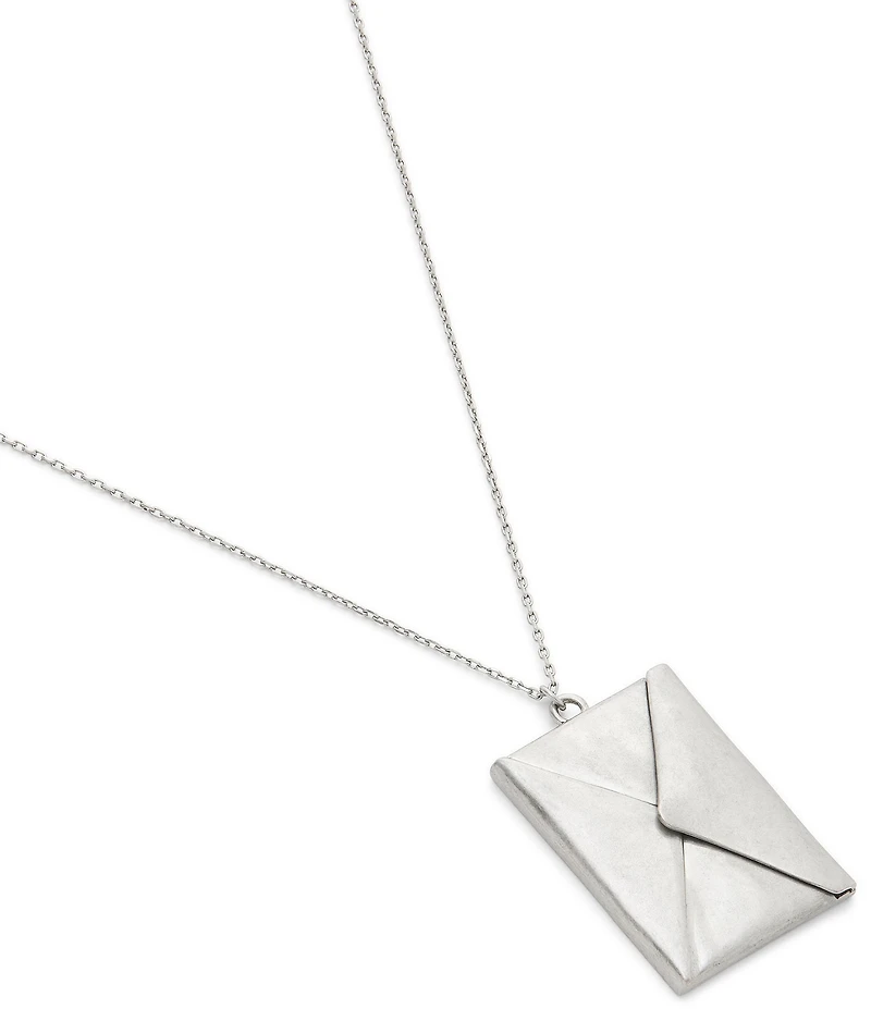 COACH Runway Envelope Long Pendant Necklace