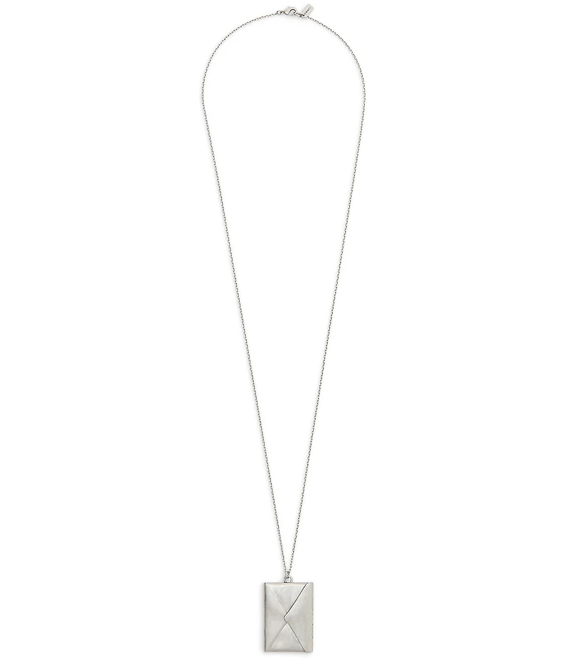 COACH Runway Envelope Long Pendant Necklace