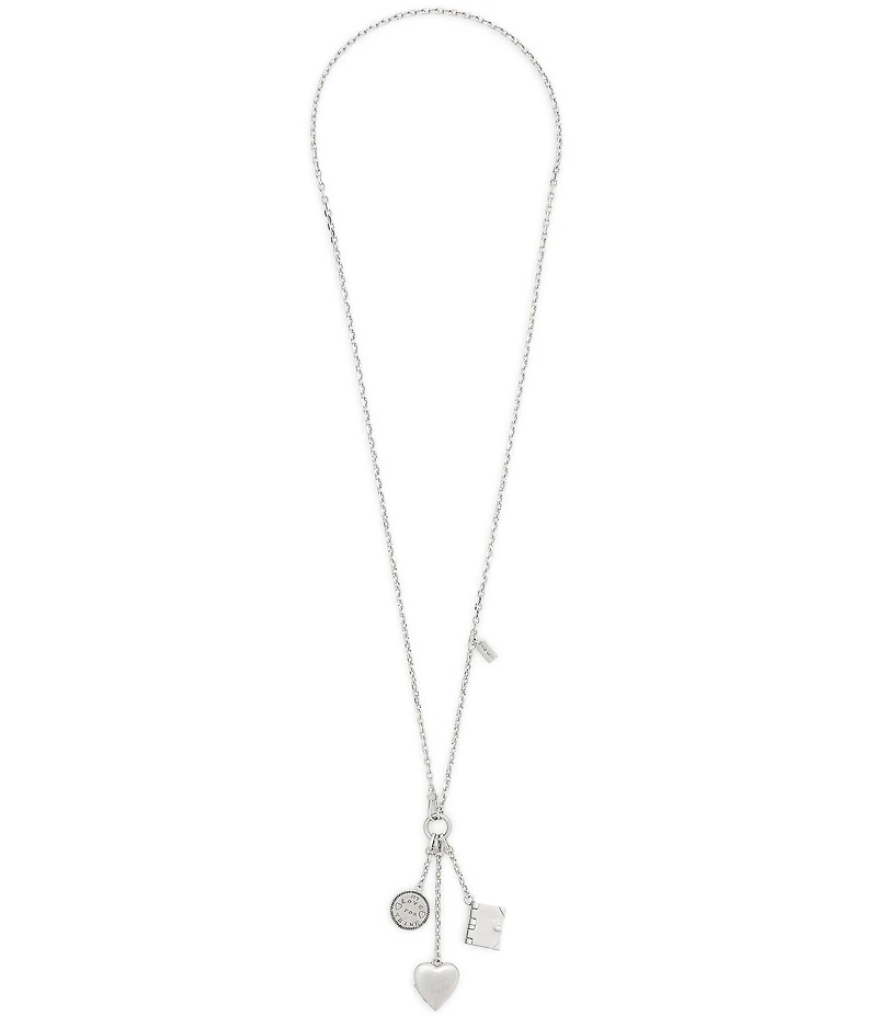 COACH Runway Heart Charm Long Pendant Necklace