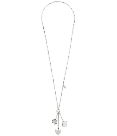 COACH Runway Heart Charm Long Pendant Necklace