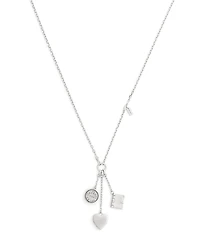 COACH Runway Heart Charm Long Pendant Necklace