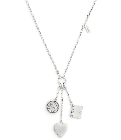 COACH Runway Heart Charm Long Pendant Necklace