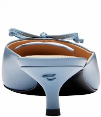 COACH Runway Leather Bow Kitten Heel Mules