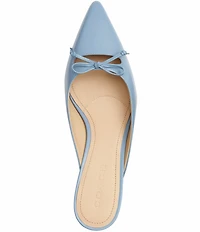 COACH Runway Leather Bow Kitten Heel Mules