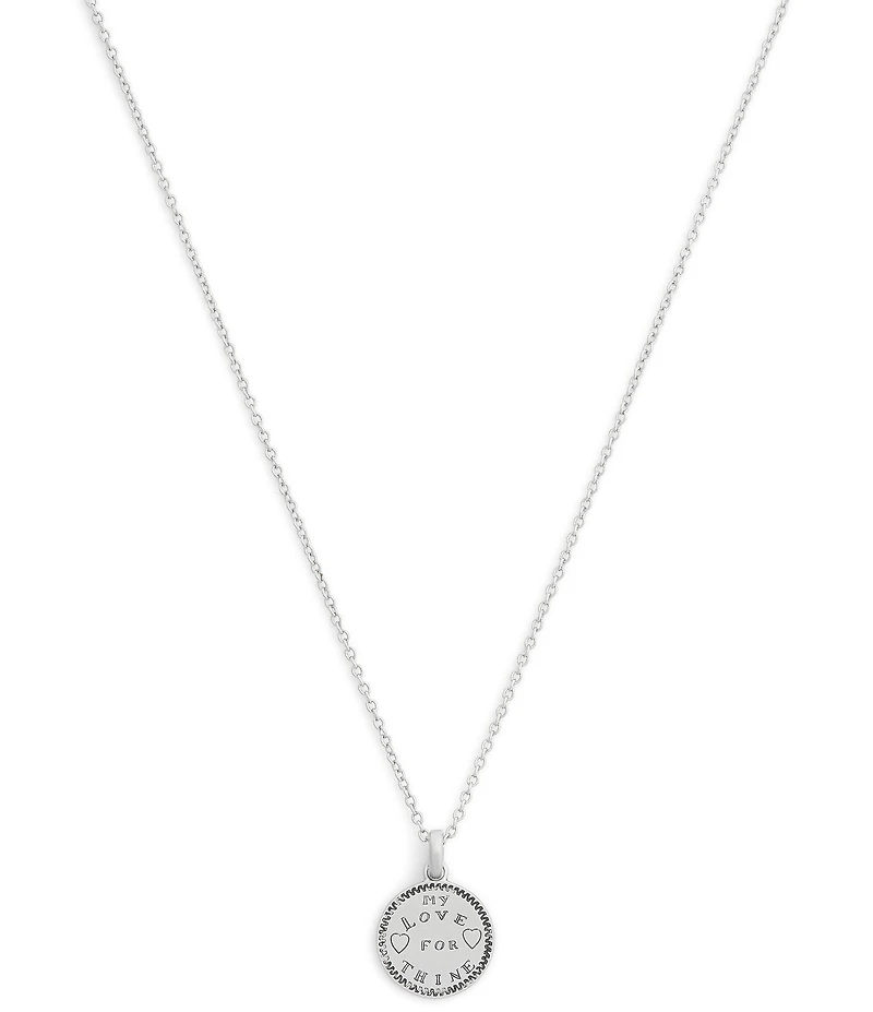 COACH Runway My Love Coin Charm Short Pendant Necklace