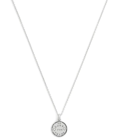 COACH Runway My Love Coin Charm Short Pendant Necklace