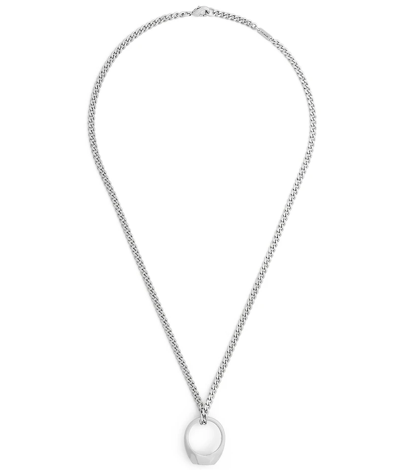 COACH Runway Signature Signet Ring Short Pendant Necklace