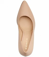 COACH Samantha Leather Studded Dress Pumps