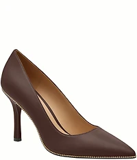 COACH Samantha Leather Studded Dress Pumps