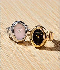 COACH Sammy Quartz Analog Stainless Steel Watch Ring