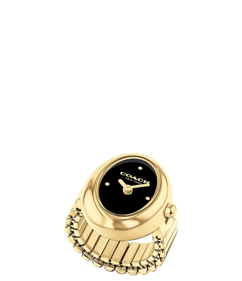 COACH Sammy Quartz Analog Stainless Steel Watch Ring