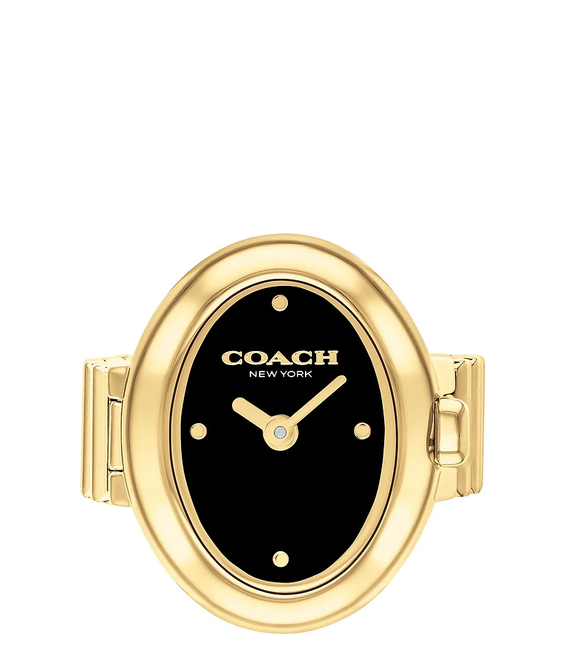 COACH Sammy Quartz Analog Stainless Steel Watch Ring