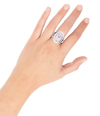 COACH Sammy Quartz Analog Stainless Steel Watch Ring