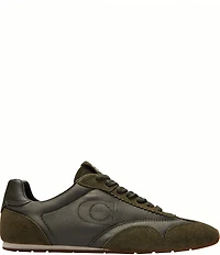 COACH Women's Satin and Suede Lace Up Sneakers