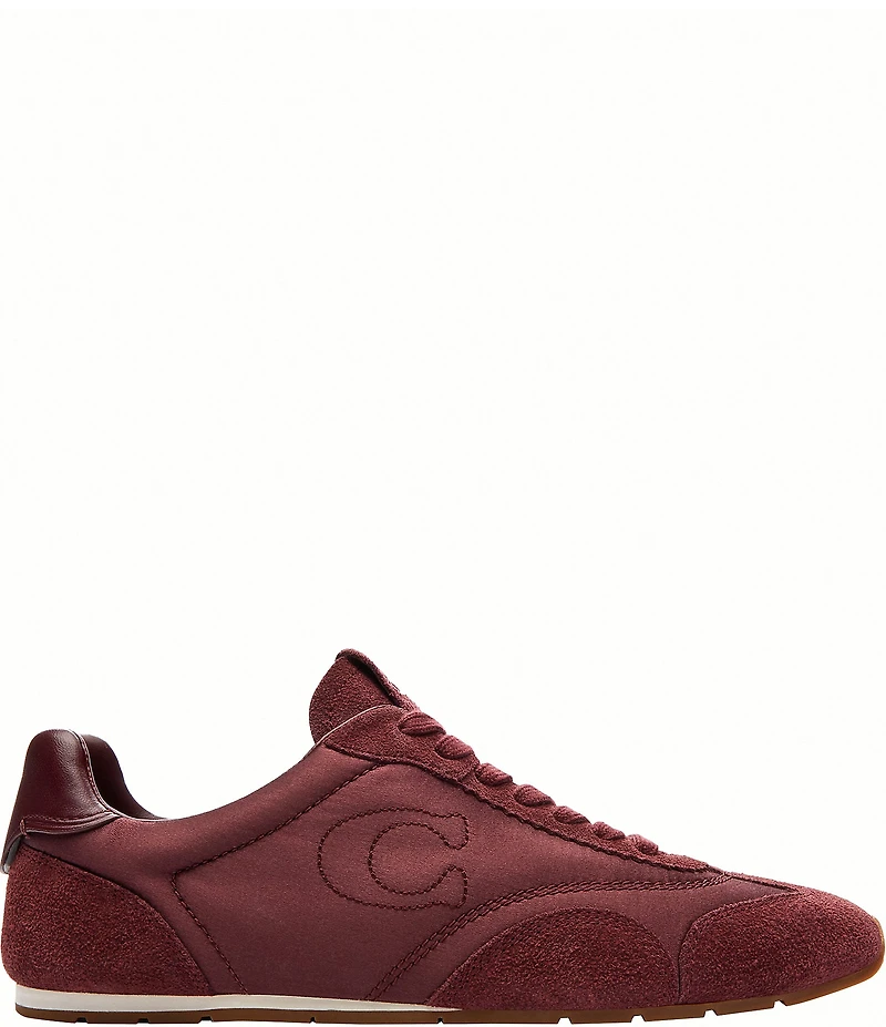 COACH Women's Satin and Suede Lace Up Sneakers
