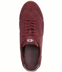 COACH Women's Satin and Suede Lace Up Sneakers