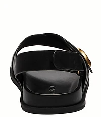 COACH Sculpted C Criss Cross Leather Sandals