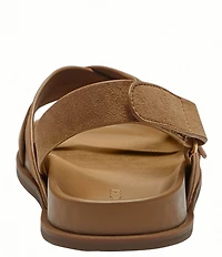 COACH Sculpted C Criss Cross Suede Sandals