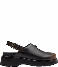 COACH Sculpted C Leather Logo Platform Clogs
