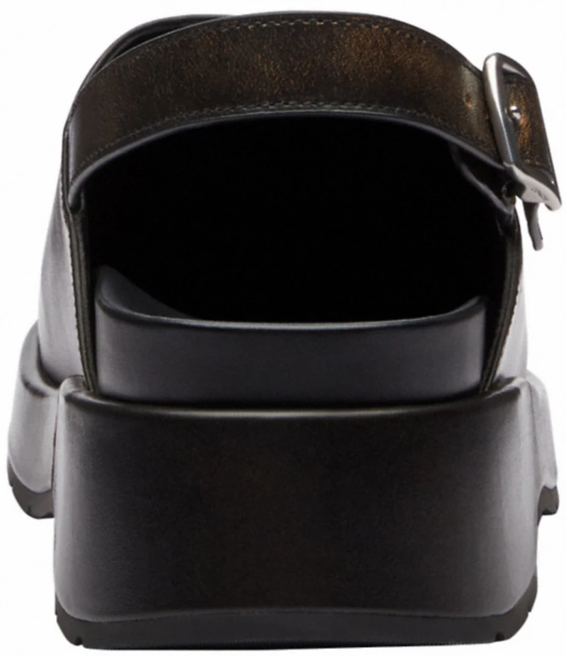 COACH Sculpted C Leather Logo Platform Clogs