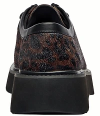 COACH Sculpted C Leopard Print Calf Hair Chukka Oxfords